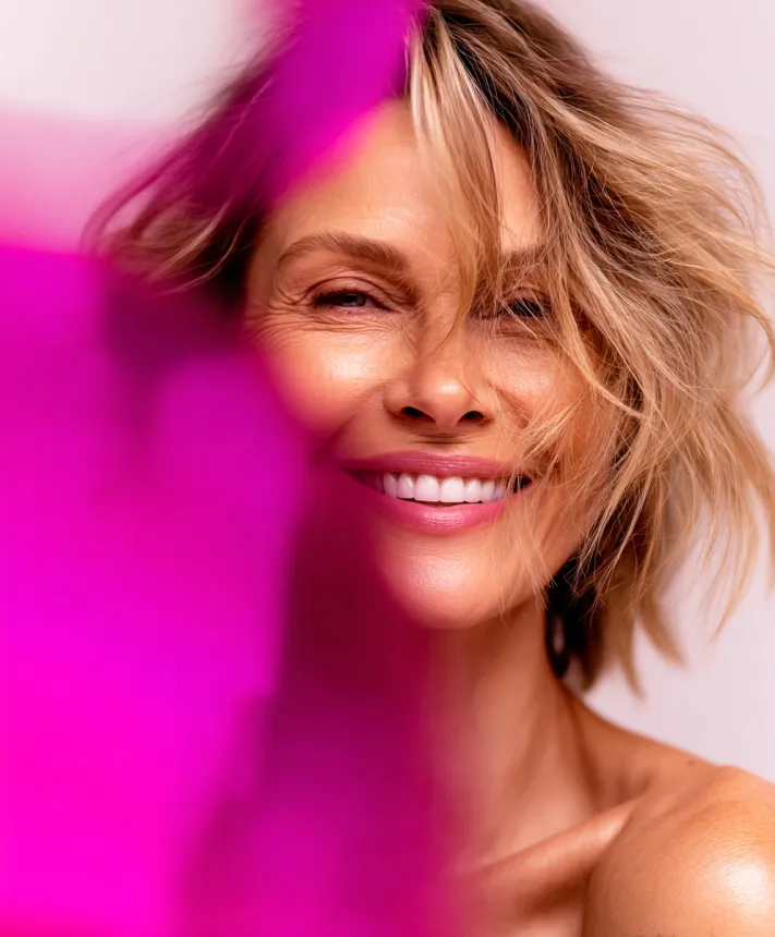Woman smiling naturally, Geneo community